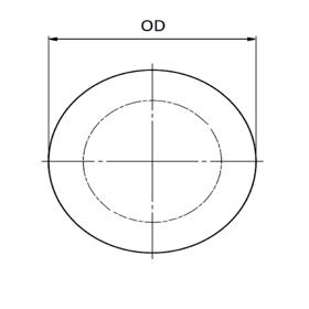 Adhesive Full Face Flange Protectors - Line Drawing