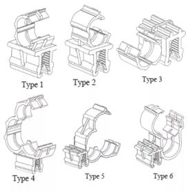 P110191_Conduit_Fittings_Corrugated_Tube_Mounting_Clips - Line Drawing