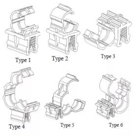P110191_Conduit_Fittings_Corrugated_Tube_Mounting_Clips - Line Drawing