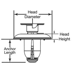 Quarter Turn Fasteners - Line Drawing