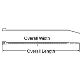 P110425 Standard - Cable - Ties - Locking - Nylon - Line Drawing