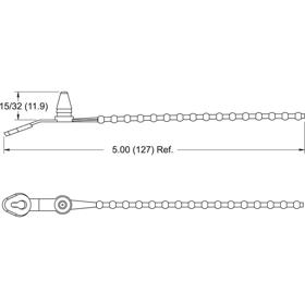 P110270_Ball_Cable_Ties-Push_Mount - Line Drawing